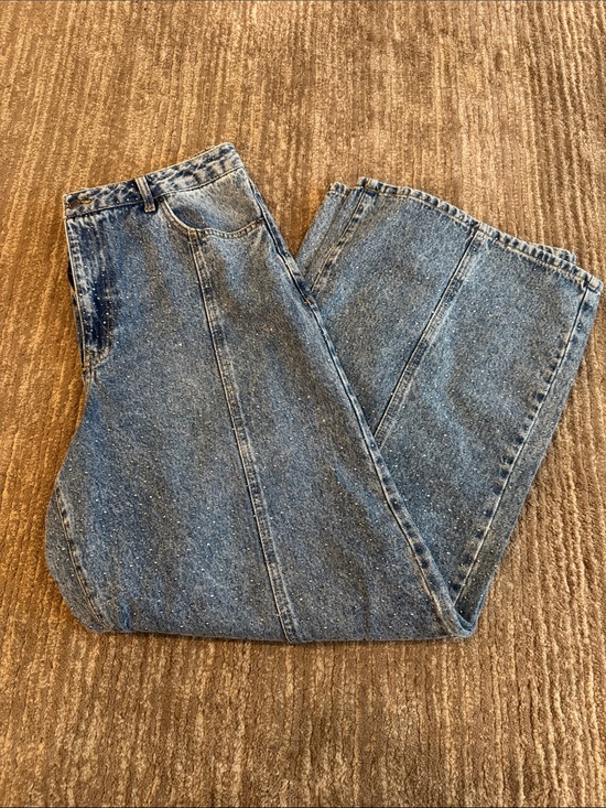 Forever 21 Denim - Forever 21 Blue Speckled Wide-Leg Jeans